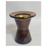 Vintage Dansk amber glass bud vase