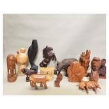Vintage carved wood figurines