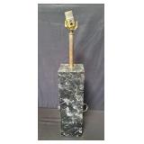 Vintage solid marble square table lamp