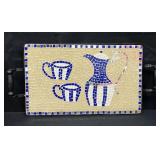 Vintage mosaic serving tray