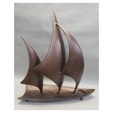 Aluminum sailboat tea light holder by Viridian Bay