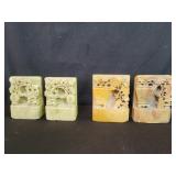 Pair of Chinese soapstone bookends