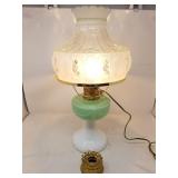 Aladdin Short 'Lincoln Drape' glass kerosene style