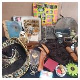 Box of miscellaneous items  LP records, composite