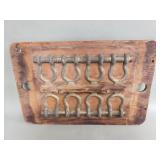 Vintage aluminum and wood plaque