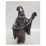 Vintage bronze Japanese figural scholar