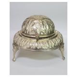 Vintage footed silver plate middle Eastern roll