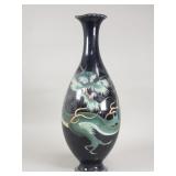 Vintage Asian cloisonne enamel vase