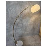 Vintage Italian style brass & marble arc floor