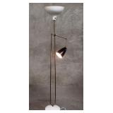 Mid-century Modern metal torchiere/reading floor
