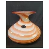 Josefina hand blown studio art glass vase with