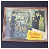 Vintage framed 'Meet the Missus' lobby card