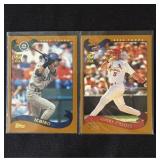 Pair of Ichiro & Albert Pujols baseball cards