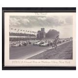 Framed vintage 'The Start!' 1972 U.S. Grand