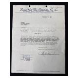 Walt Disney 1957 Bambi distribution contract