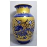 Vintage Chinese porcelain vase with fying dragon