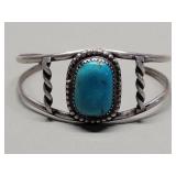 Vintage silver and turquoise bracelet