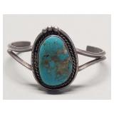 Vintage silver and turquoise bracelet