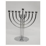 Vintage Metal chrome menorah
