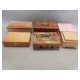 Group of wood boxes
