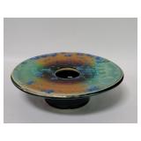 Vintage signed Ikebana style fired glaze studio