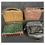Group of vintage leather purses