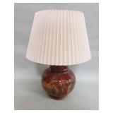 Signed Mid-century Modern style pottery lamp