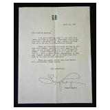 Ginger Rogers signed letter