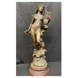 Vintage French spelter statue 'La Brise des Flots'