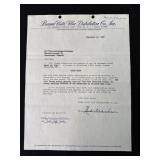 Walt Disney 1957 Robin Hood distribution contract
