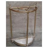 Vintage brass and iron umbrella stand
