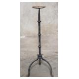 Vintage metal iron floor candle holder