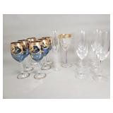 Group of crystal stemware