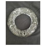 Italy Vetreria Etrusca glass candleholder wreath