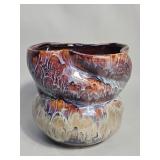 Melted hue ceramic pottery vessel
