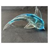 Hand blown glass dolphin