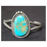 Vintage silver and turquoise bracelet