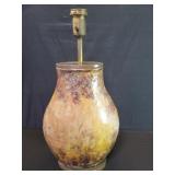 Mid century pottery glaze table lamp with
