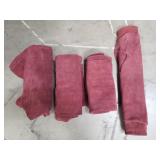 Group of 4 leather hides