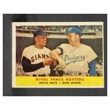 1958 Topps Willie Mays and Duke Snyder card
