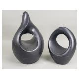 Pair of contemporary terracotta pottery sculptures