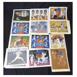 Lot of 42 Dodger prints