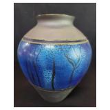 Signed Vlasta Vobornikoba Czech art glass vase