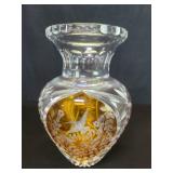 Julia hand cut, hand blown 24% lead crystal vase.