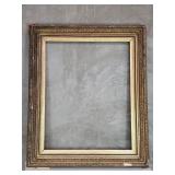 Large vintage wood and chalk ornate gilt picture