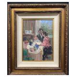 Vintage framed and signed oil on canvas painting