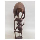Carved wood African sculpture
