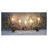 Hollywood Regency-style floral electricfied metal