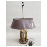 Vintage brass bouliotte lamp