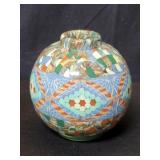 Vallauris ceramic mosaic vase by Jean Gerbino